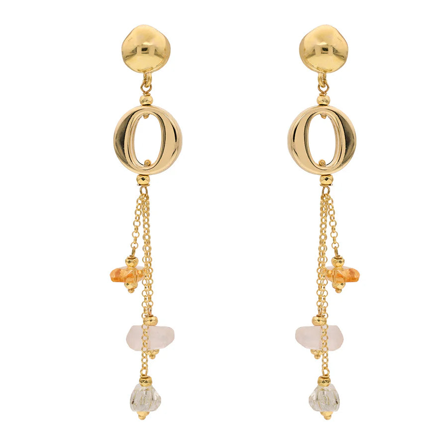 Baroque Drop Earrings | Lefkada | Mixed Quartz - John Ross Jewellers