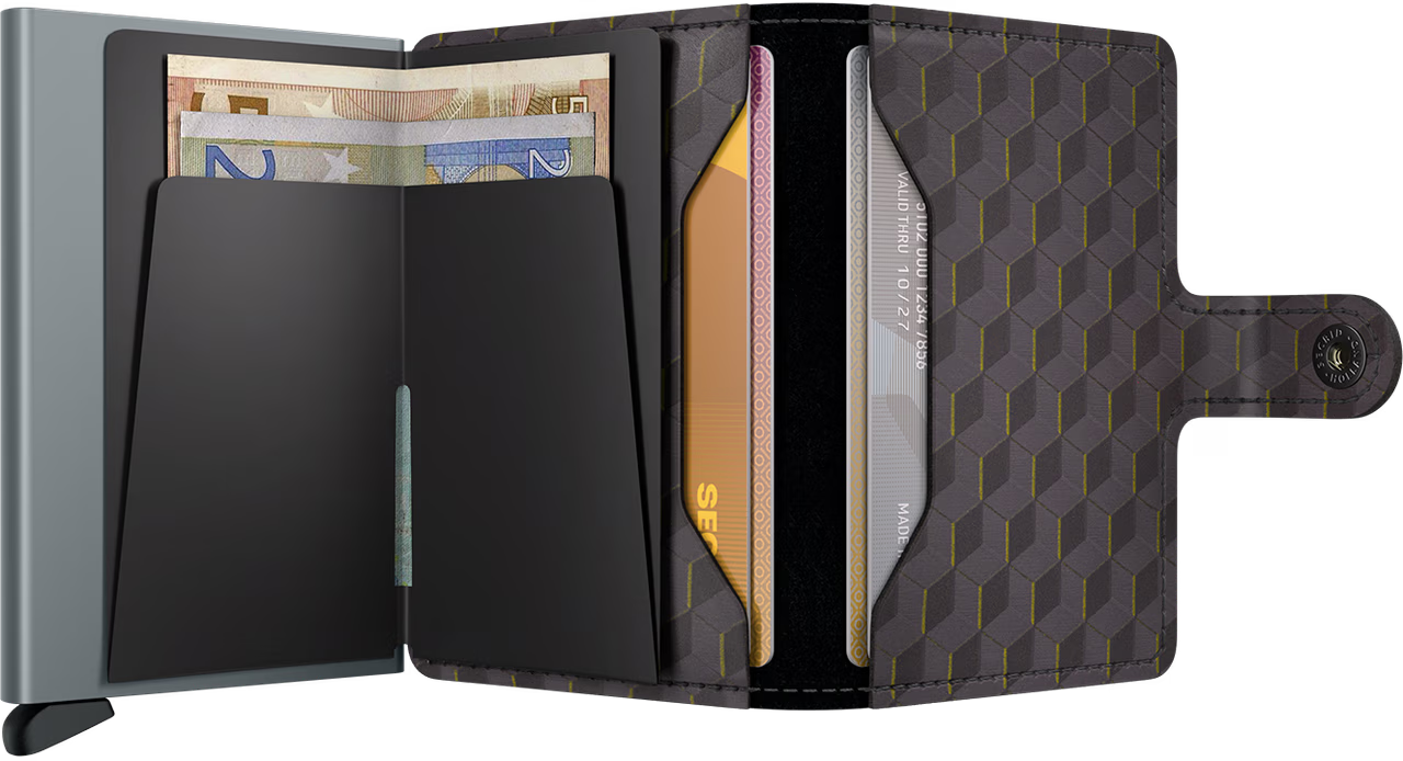 SECRID Miniwallet Optical Grey-Yellow - John Ross Jewellers