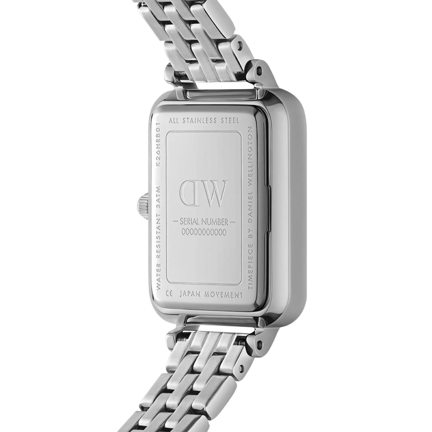 Daniel Wellington Quadro Lumine Bezel 5-Link | Artic Silver - John Ross Jewellers
