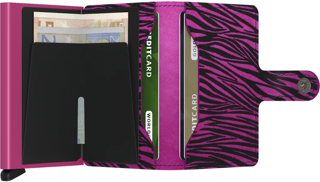 SECRID Miniwallet Zebra Fuchsia - John Ross Jewellers