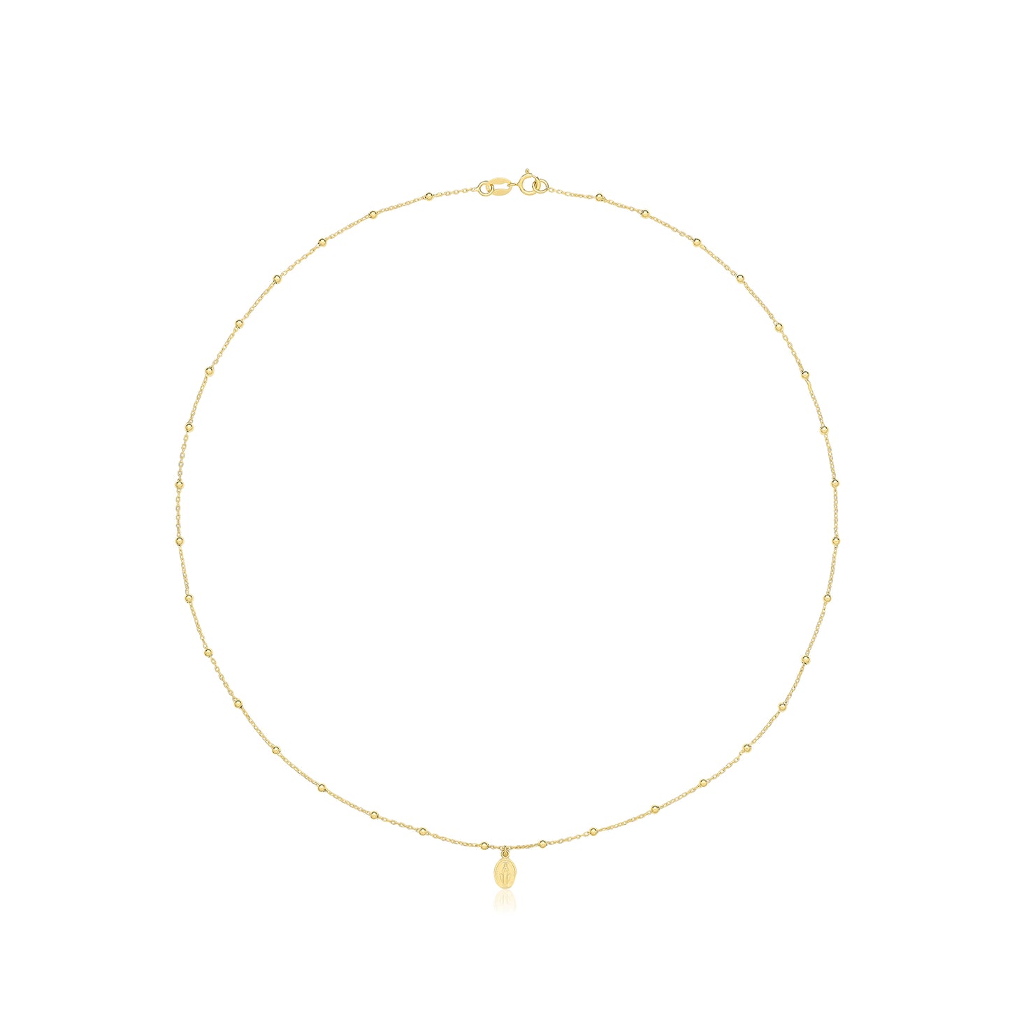 9ct Gold Beaded Miraculous Necklace - John Ross Jewellers