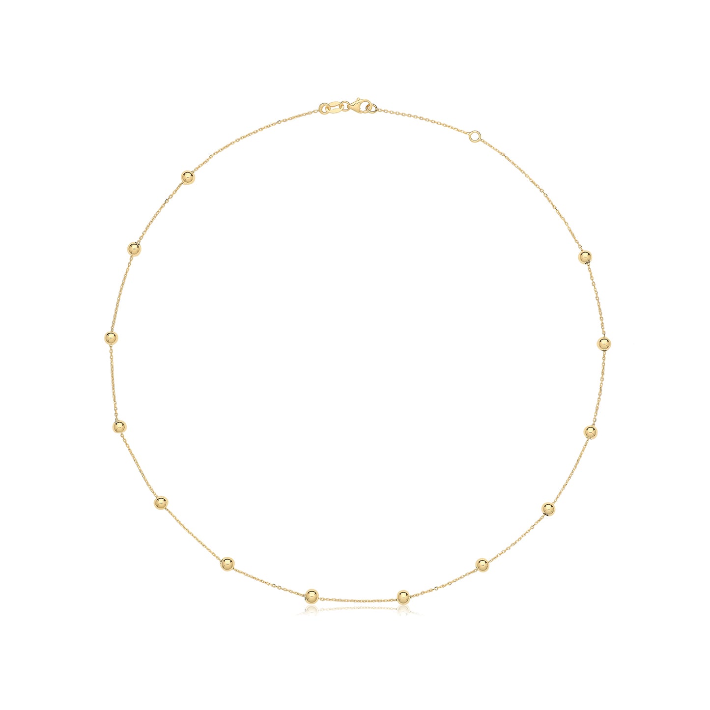9ct Gold Beaded Necklace - John Ross Jewellers