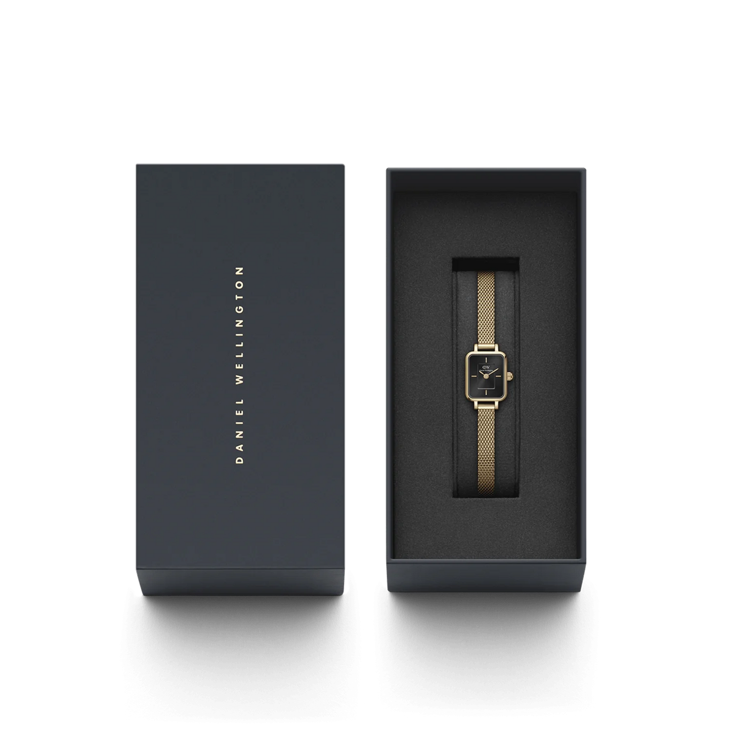 Daniel Wellington Quadro Mini Evergold | Onyx - John Ross Jewellers