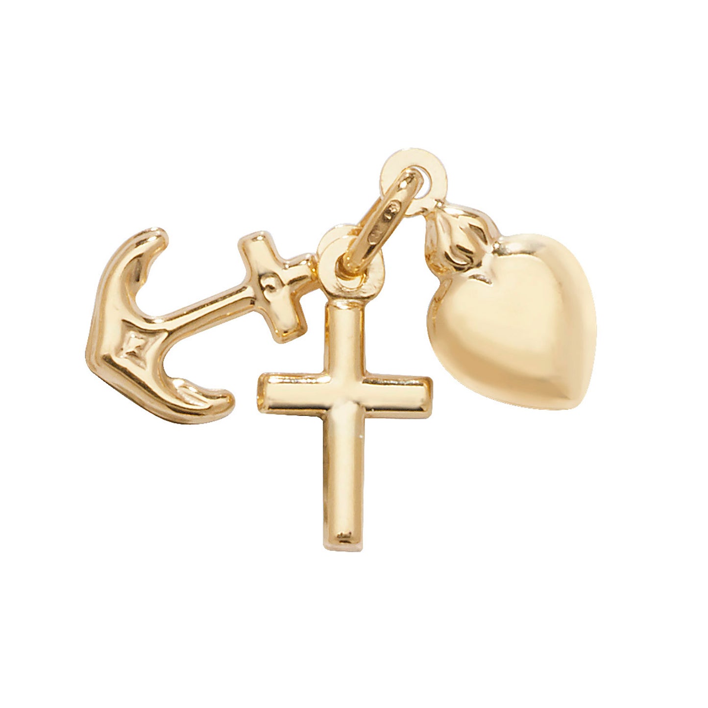 9ct Gold Faith, Hope & Charity Charm - John Ross Jewellers