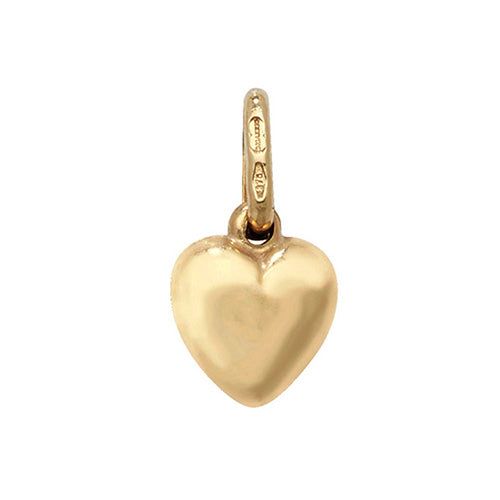 9ct Gold Tiny Puffed Heart Charm - John Ross Jewellers