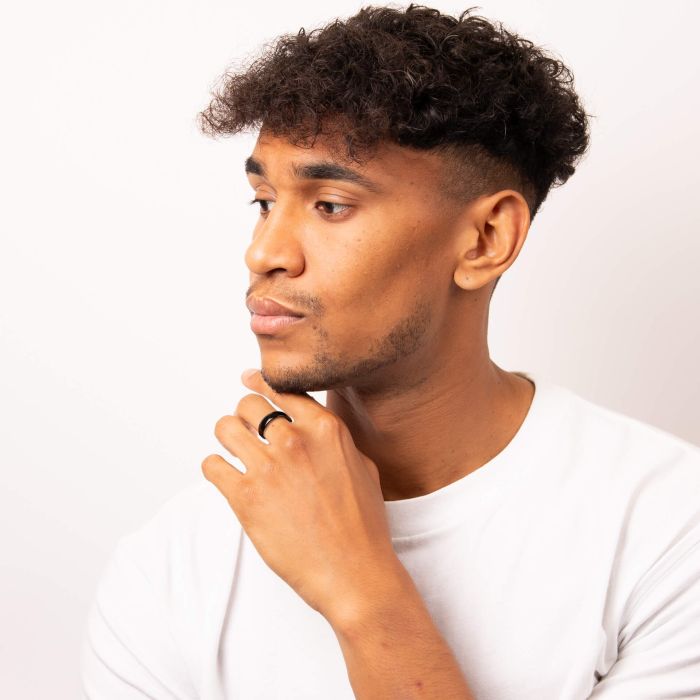 Fred Bennett Black Plated Tungsten Ring - John Ross Jewellers