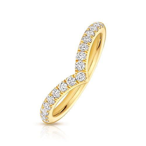 18ct Gold Wishbone Eternity Ring | Lab Grown 0.39ct