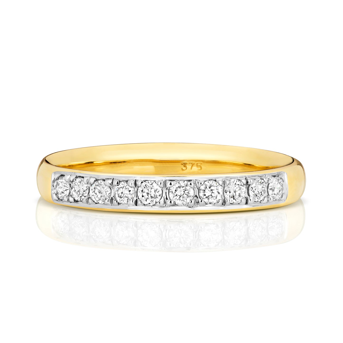9ct Gold Dainty Diamond Eternity/Wedding Band 0.22ct - John Ross Jewellers
