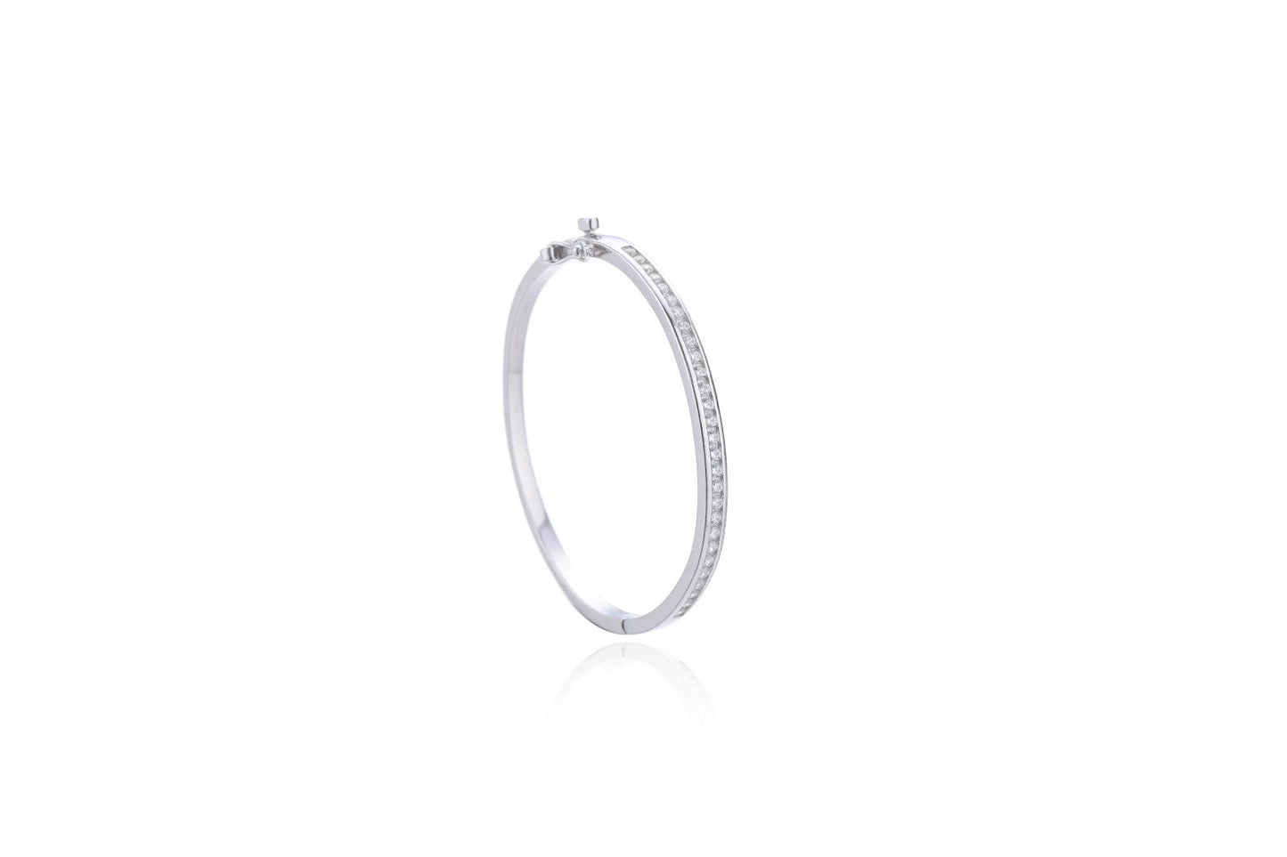 Kids Silver CZ Bangle - John Ross Jewellers