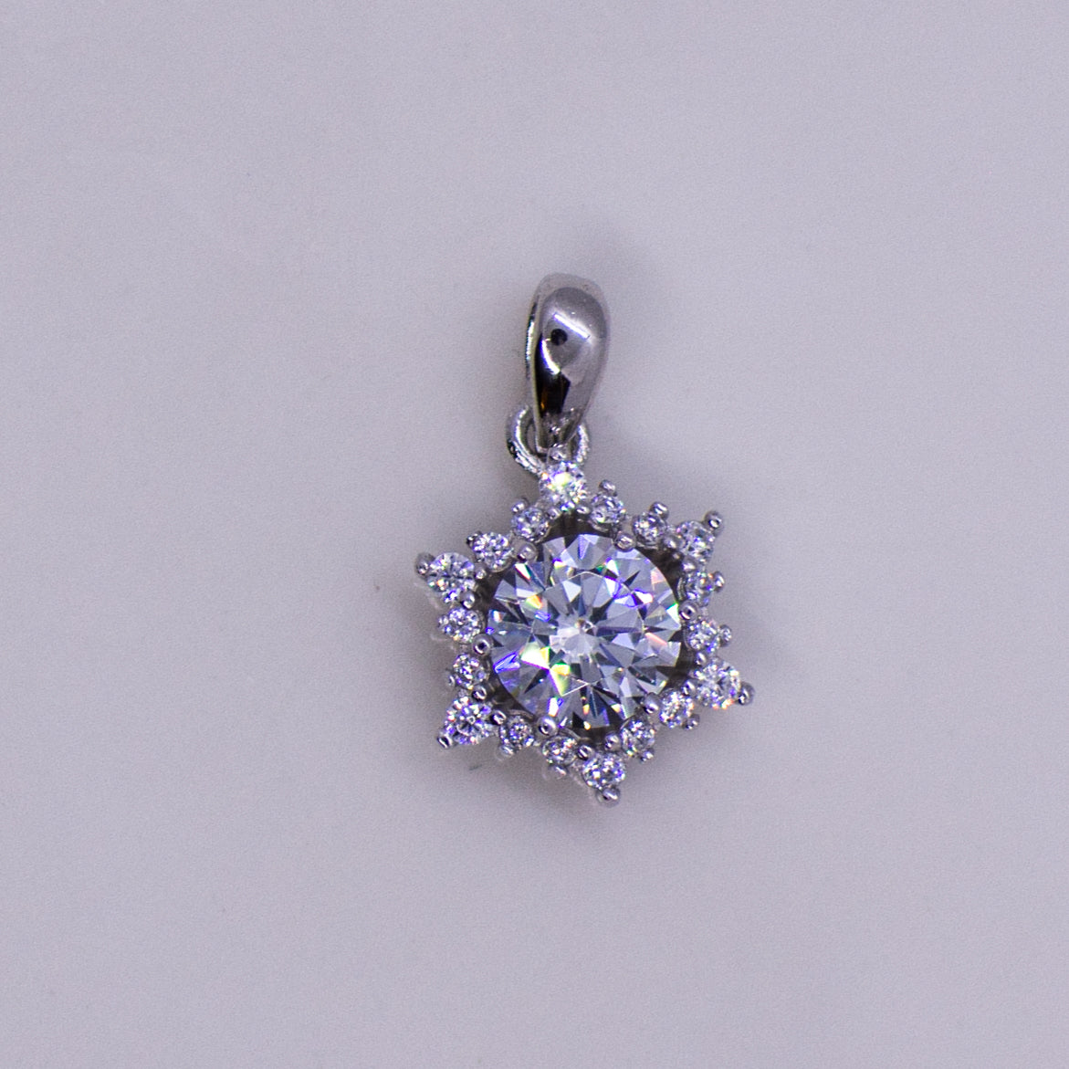 Silver CZ Six Pointed Star Necklace - John Ross Jewellers