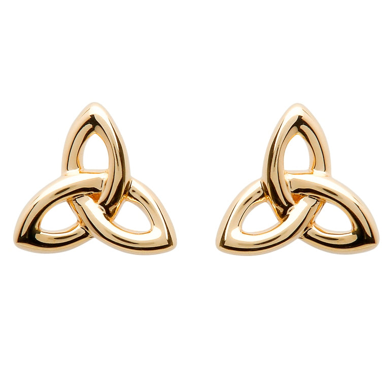 10ct Gold Trinity Knot Stud Earrings - John Ross Jewellers