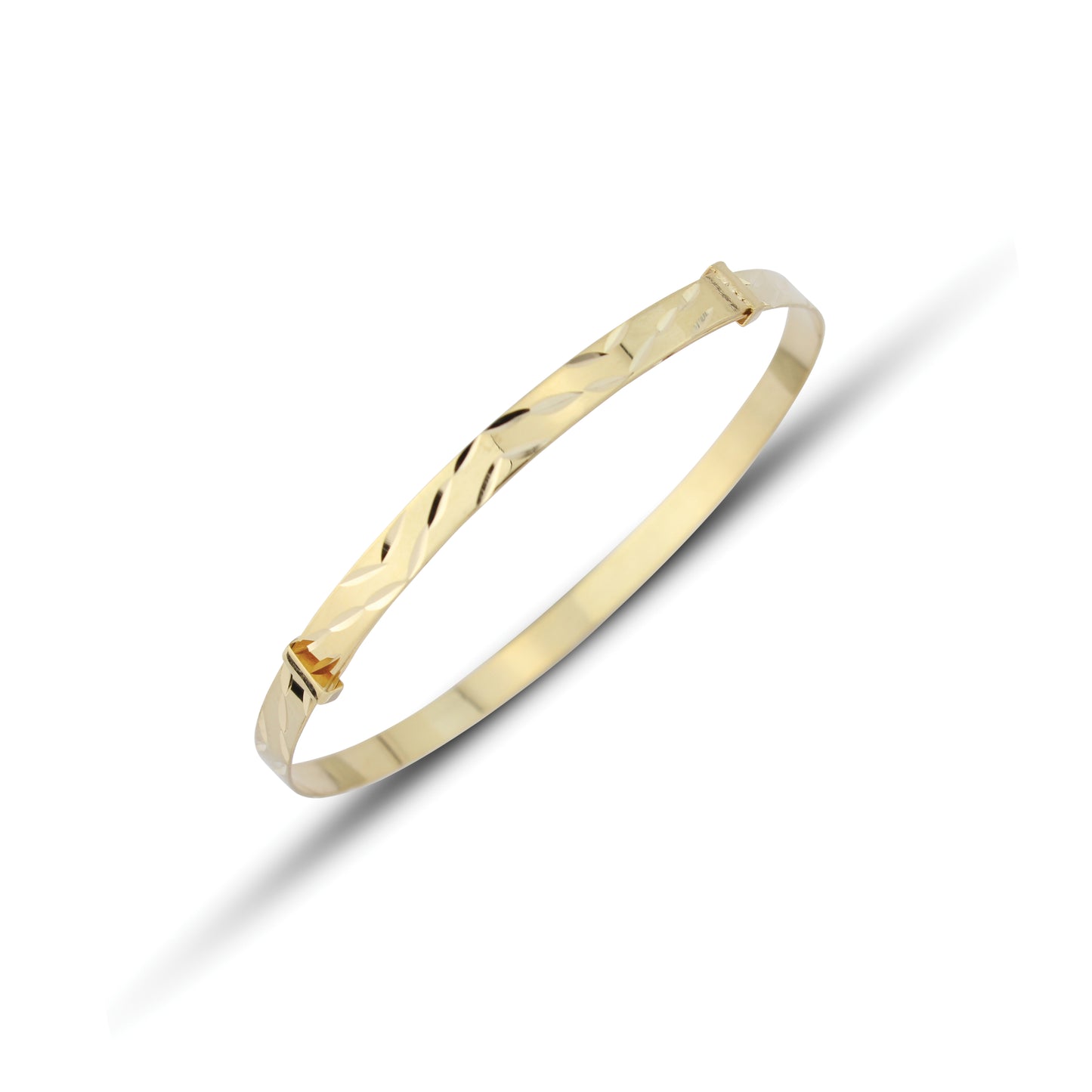 Kids 9ct Gold Chevrons Bangle - John Ross Jewellers