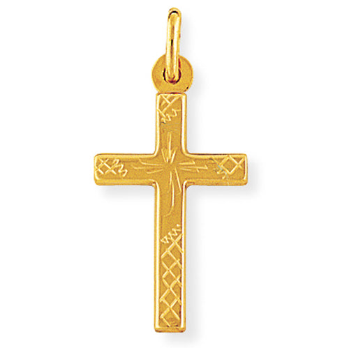 Gold hot sale cross engraved