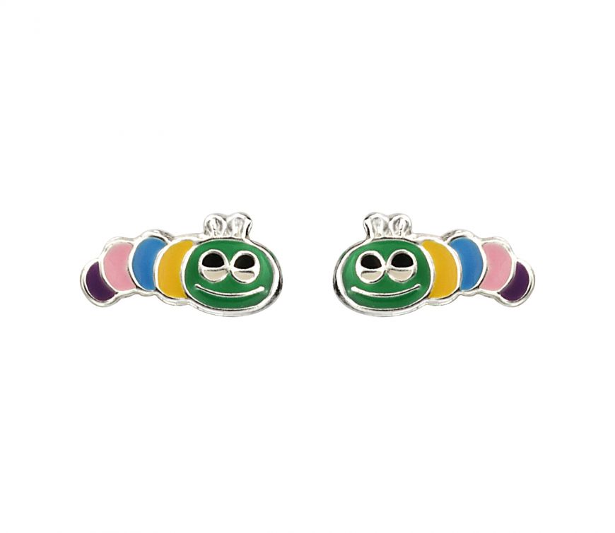 Cheerful Caterpillar Stud Earrings - John Ross Jewellers