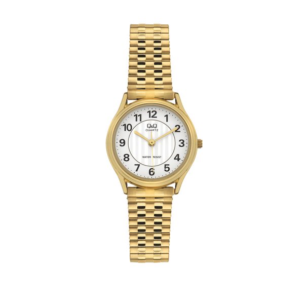 Q&Q Ladies Gold Watch with Expandable Strap - John Ross Jewellers