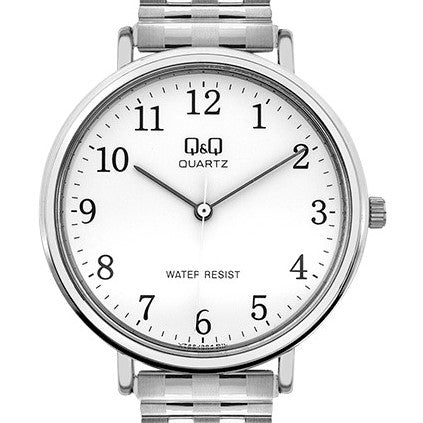 Q&Q Gents Silver Watch with Expandable Strap - John Ross Jewellers