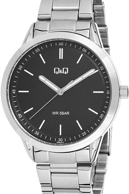 Q&Q Gents Silver Three Link Watch - John Ross Jewellers