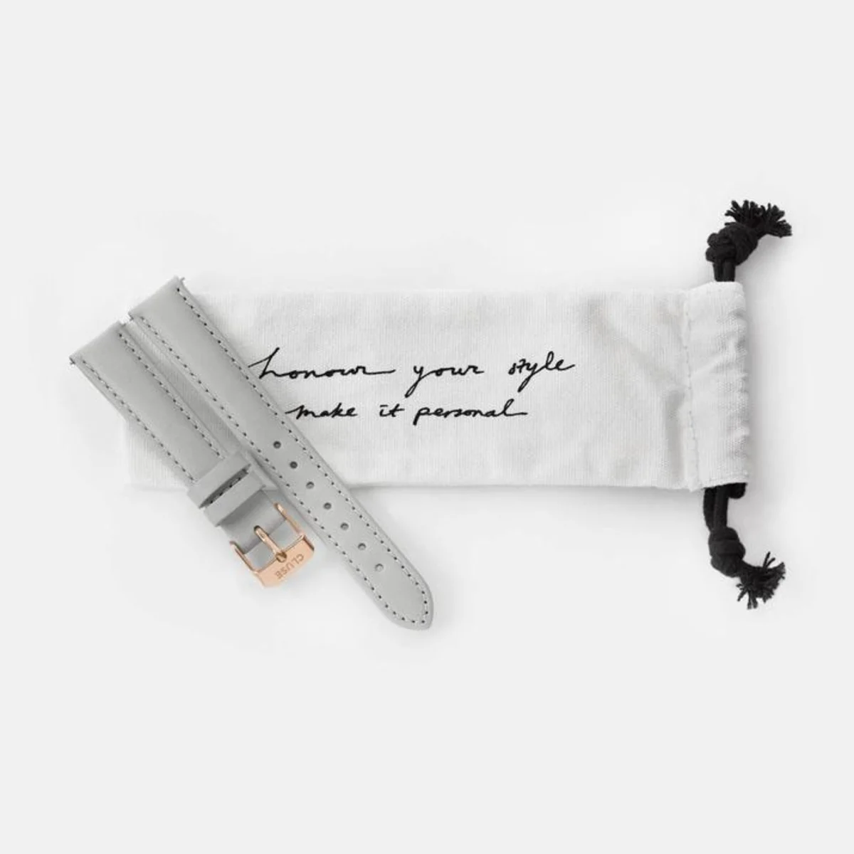 CLUSE Minuit Strap Grey/Rose Gold - John Ross Jewellers