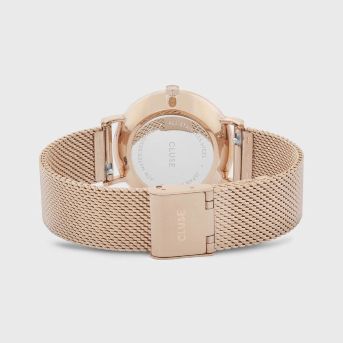 CLUSE Minuit Mesh Rose Gold/Black - John Ross Jewellers