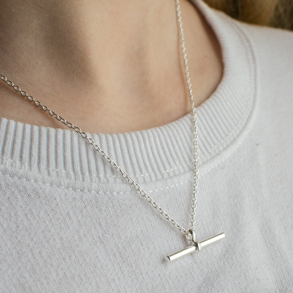 Silver T-Bar Necklace - John Ross Jewellers