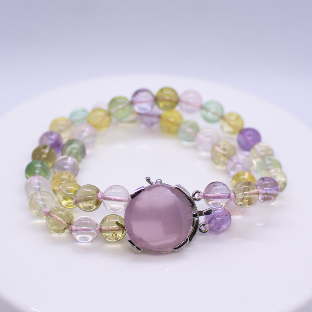 Silver Pastel Quartz Bracelet - John Ross Jewellers