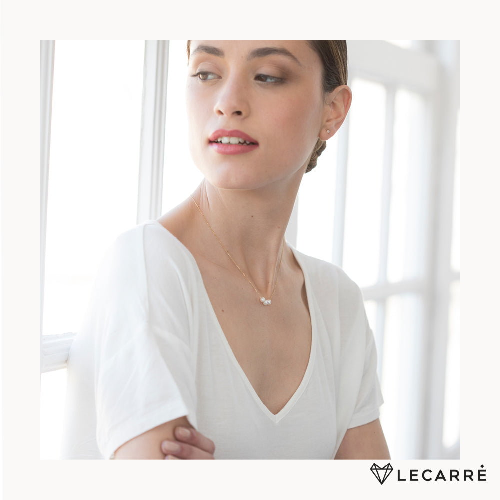 18ct Gold Three Pearl Slider Necklace - John Ross Jewellers