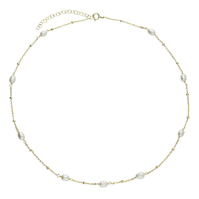 Sunshine Freshwater Pearl Station Necklace | 41-46cm - John Ross Jewellers