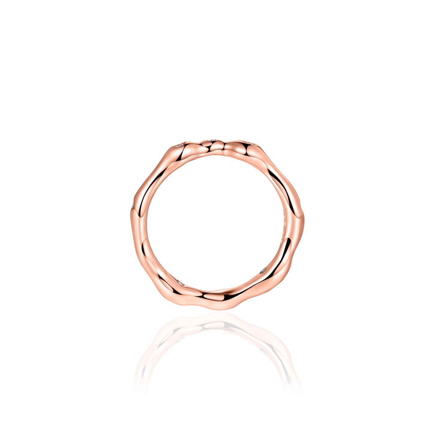 ORGANIC Five CZ Ring - Rose Gold - John Ross Jewellers