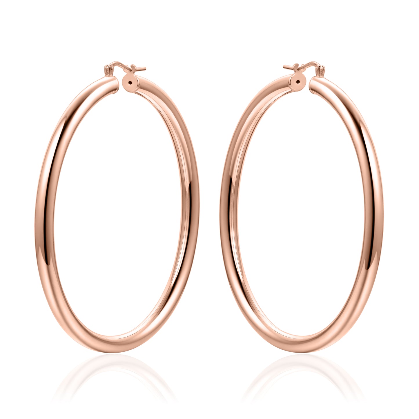 Silver 55mm Hoops - Rose - John Ross Jewellers