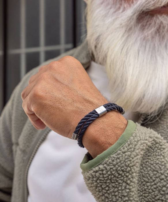 PIG & HEN Little Lewis Twist Navy | Silver - John Ross Jewellers