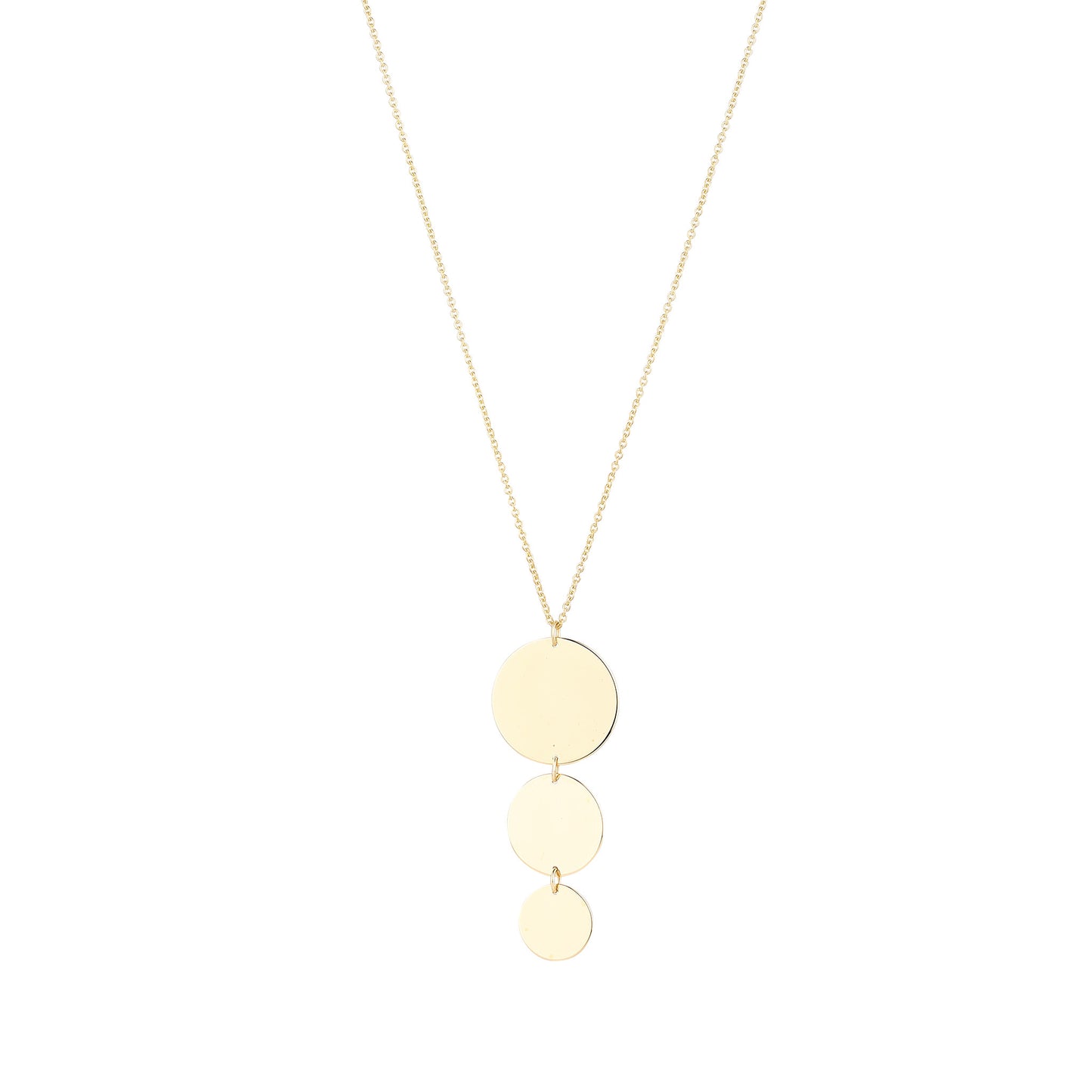 9ct Gold Three Disc Necklace - John Ross Jewellers