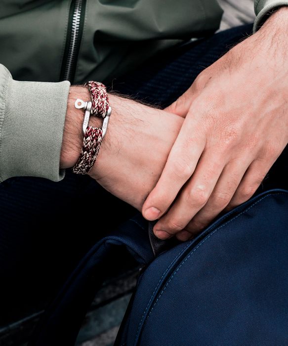 PIG & HEN Gorgeous George Bordeaux - Sand | Silver - John Ross Jewellers