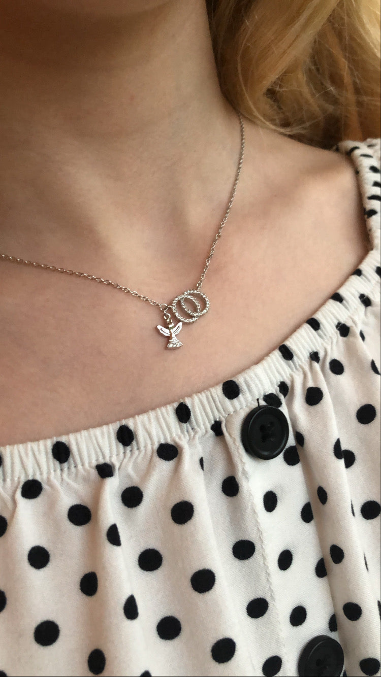 Kids Silver CZ Unity Circles Necklace - John Ross Jewellers