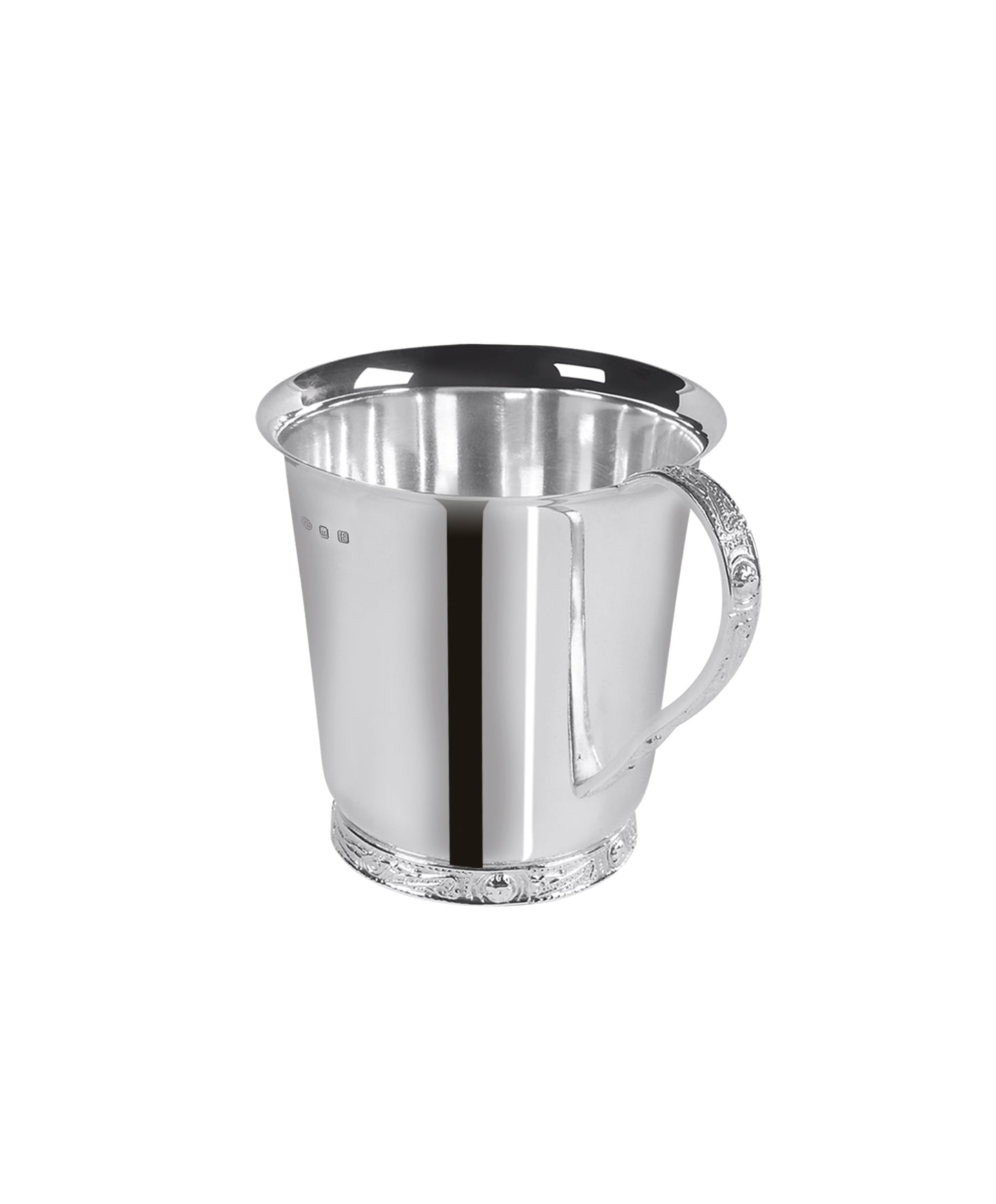 Silver Plated Christening Can with Celtic Mount - John Ross Jewellers