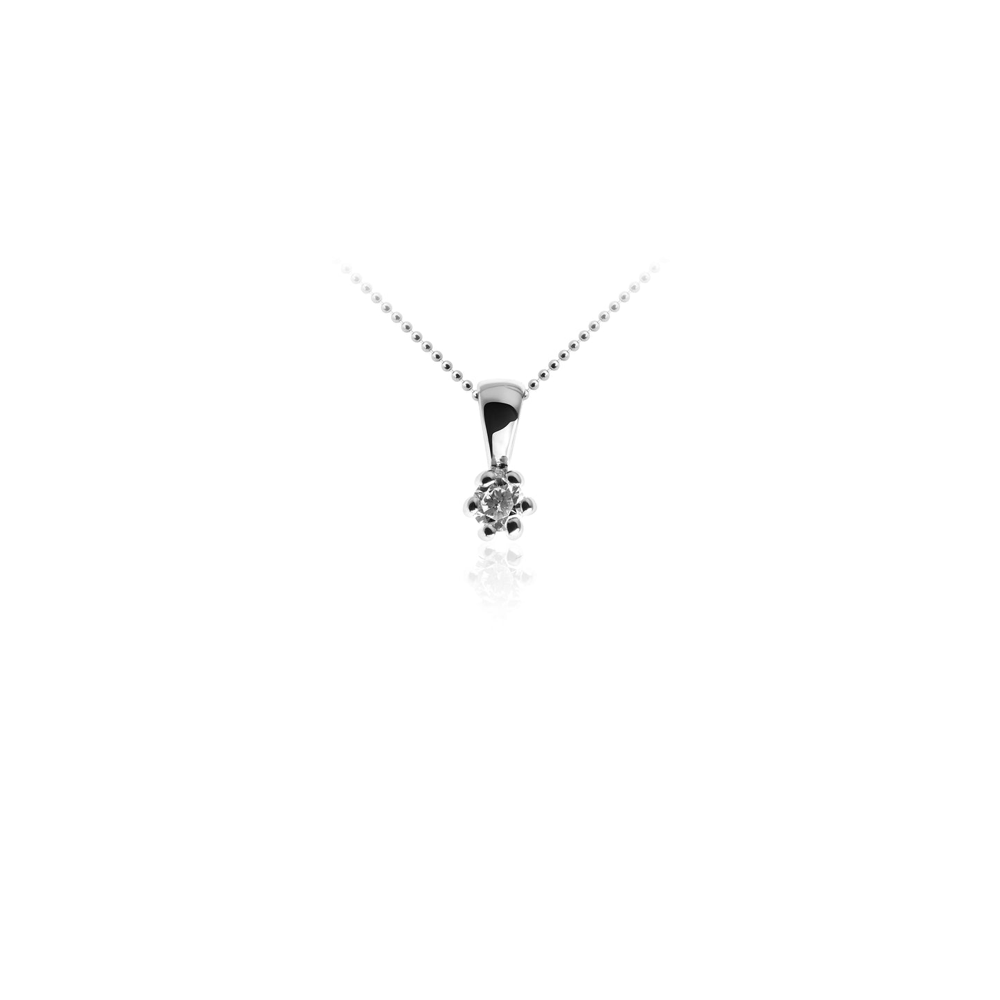 Glitz 2mm CZ Necklace - Silver - John Ross Jewellers