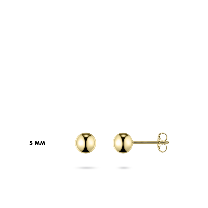 14ct Gold Ball Stud Earrings | 5mm - John Ross Jewellers