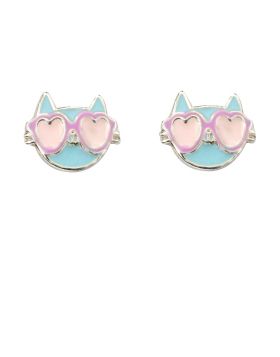 Pussycat with Sunglasses Stud Earrings - John Ross Jewellers