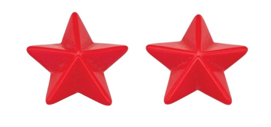 Big Red Star Stud Earrings - John Ross Jewellers