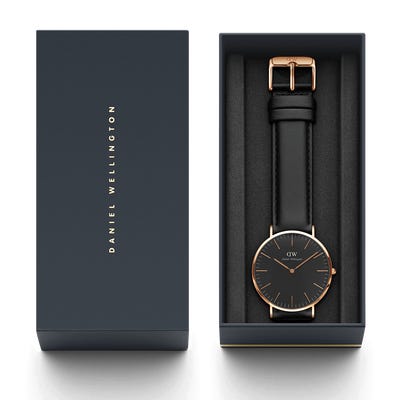 Daniel Wellington Classic Black 40mm Rose Sheffield - John Ross Jewellers