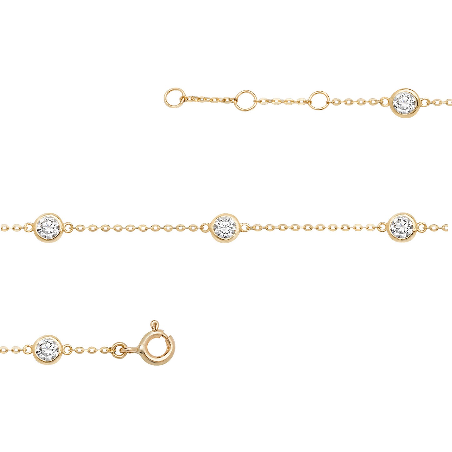 9ct Gold CZ Bracelet - John Ross Jewellers