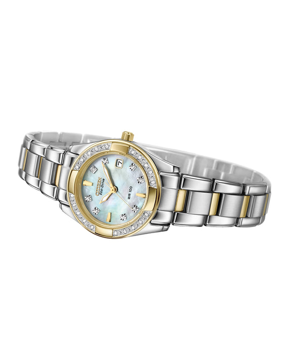 Citizen Regent Diamond Two-Tone Ecodrive Ladies Watch - John Ross Jewellers