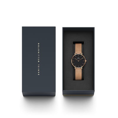 Daniel Wellington Petite Black Melrose 32mm - John Ross Jewellers