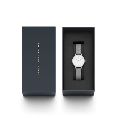 Daniel Wellington Watch Petite 28mm Sterling Silver White - John Ross Jewellers