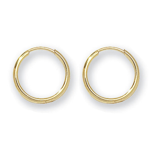 9ct Gold 10mm Sleeper Earrings - John Ross Jewellers