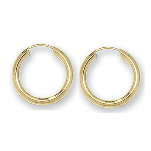 9ct Gold 10mm Sleeper Earrings - John Ross Jewellers