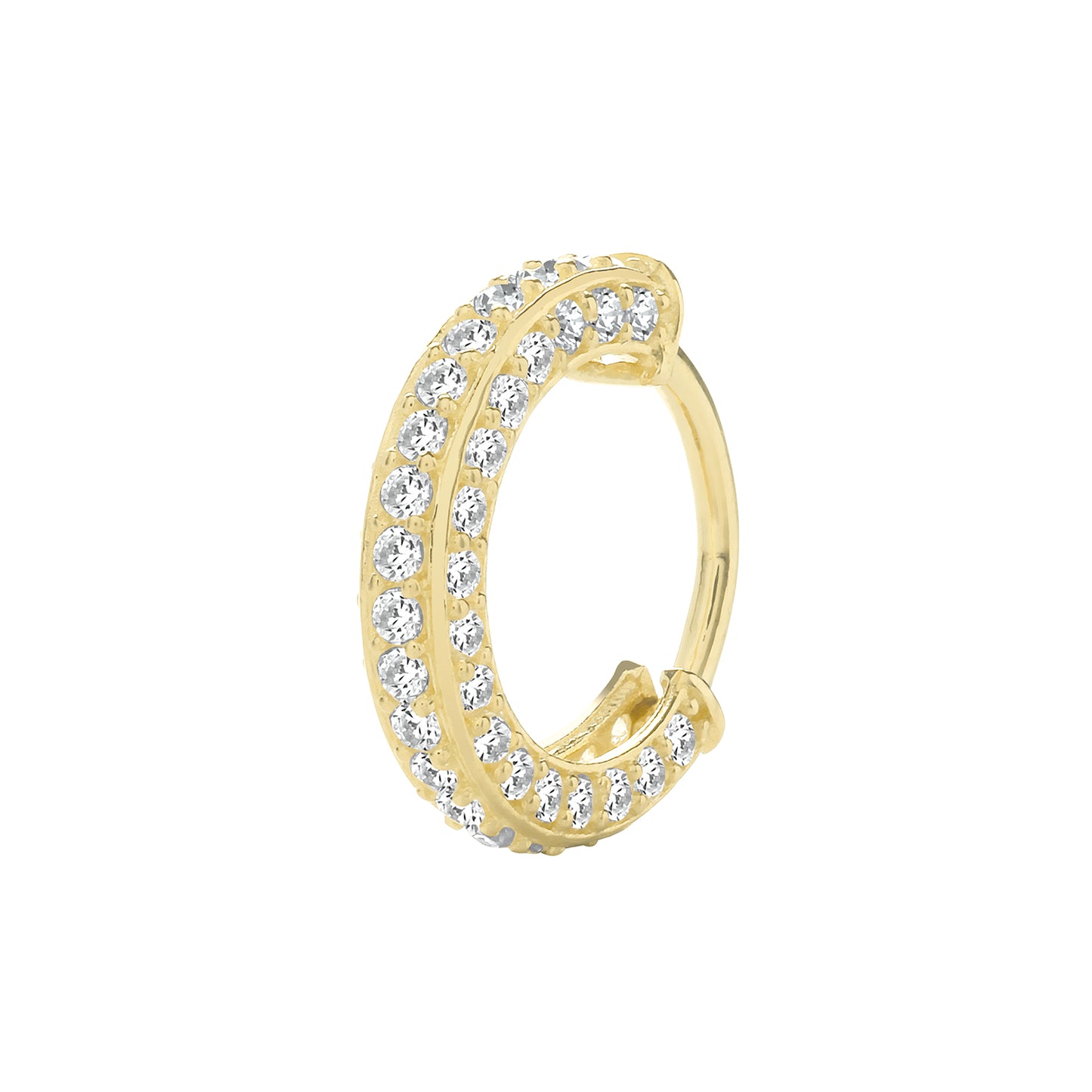 Ear Candy 9ct Gold CZ Cartilage Hoop - John Ross Jewellers