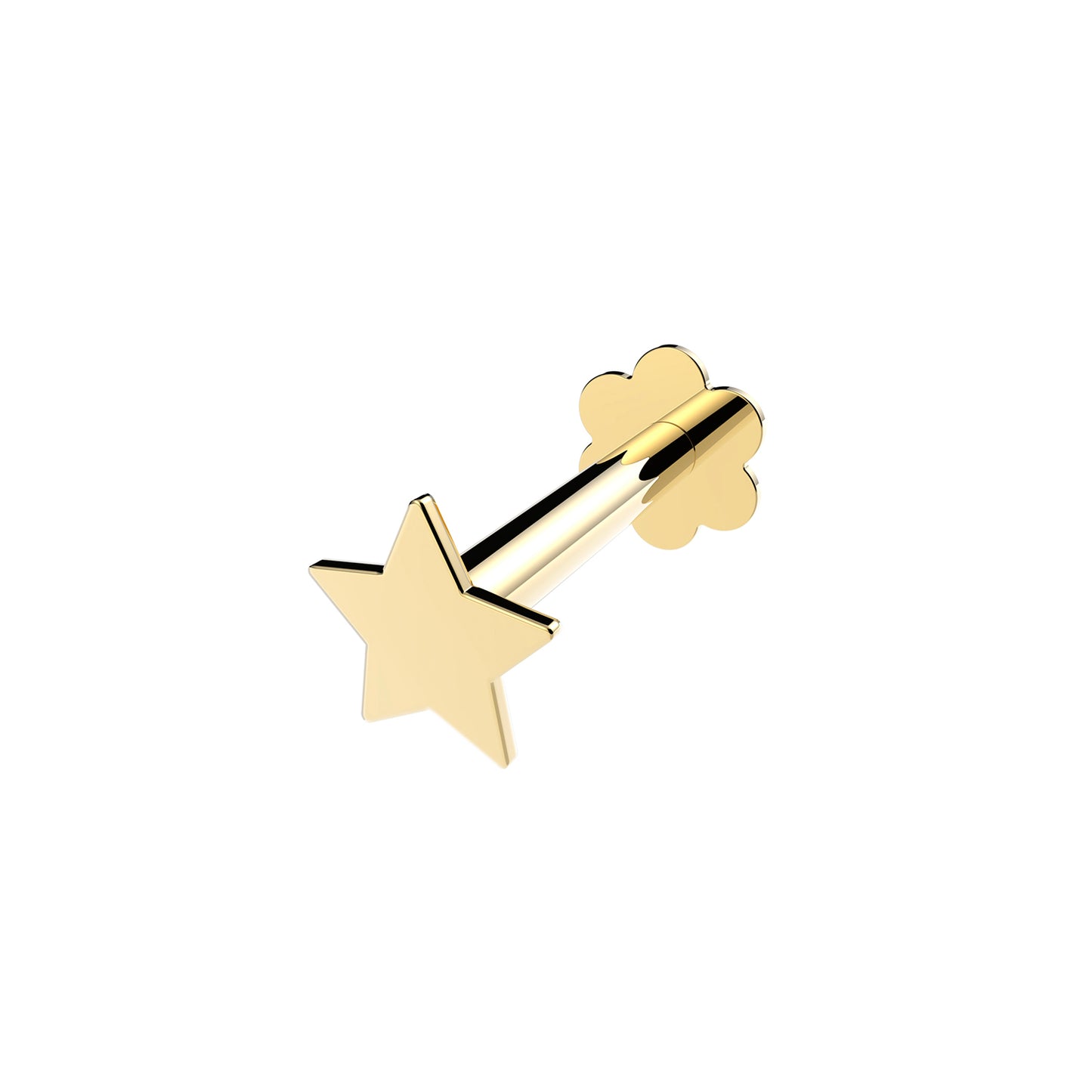 Ear Candy 9ct Gold Labret Cartilage Stud | Star - John Ross Jewellers