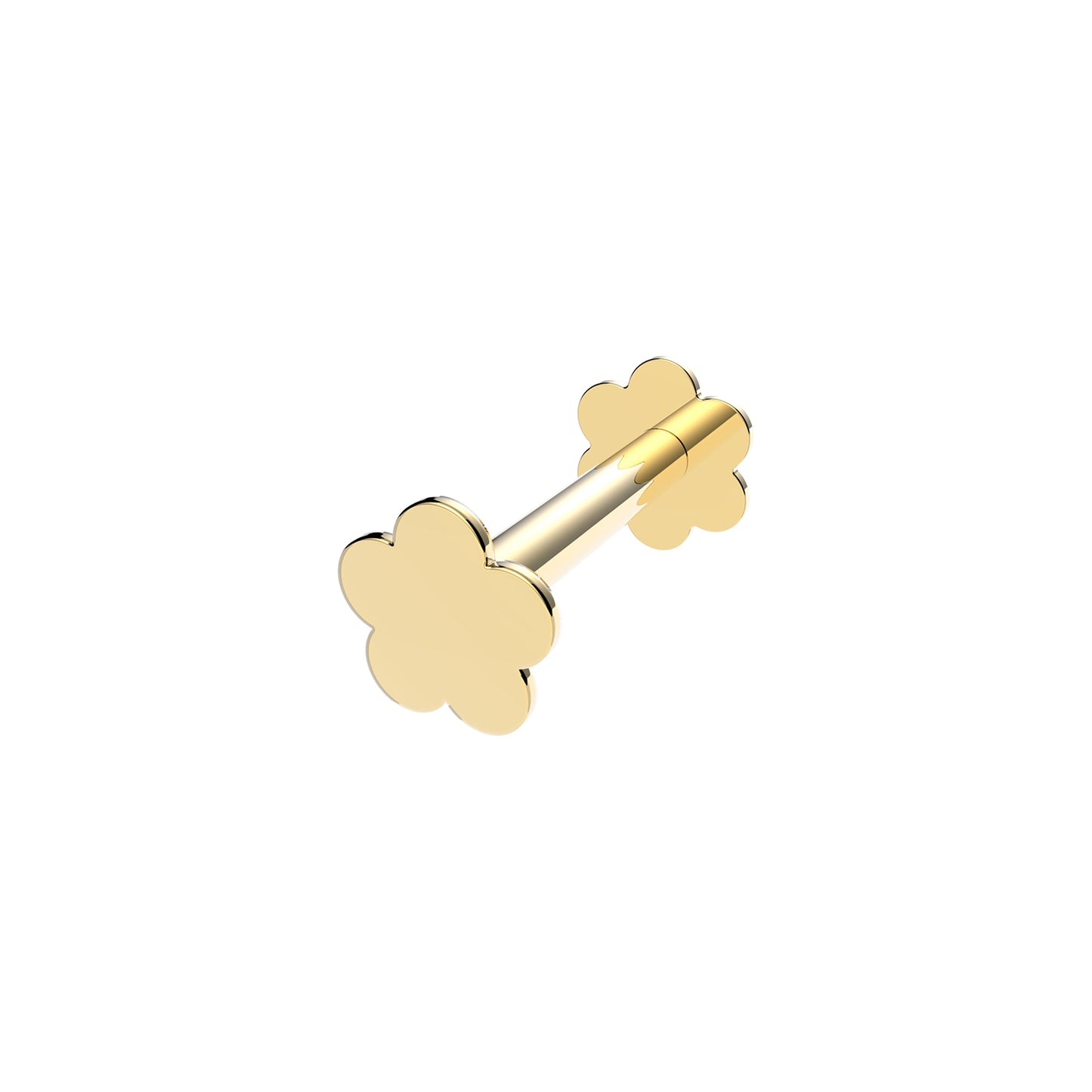 Ear Candy 9ct Gold Labret Cartilage Stud | Flower - John Ross Jewellers