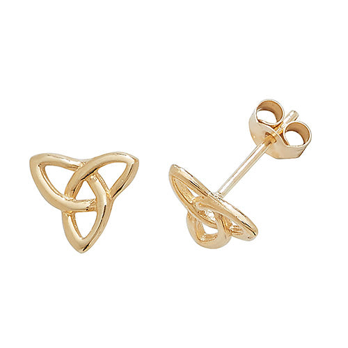 9ct Gold Trinity Knot Stud Earrings - John Ross Jewellers