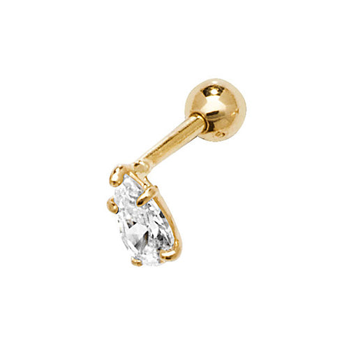 Ear Candy 9ct Gold Pear Cut CZ Cartilage Stud - John Ross Jewellers